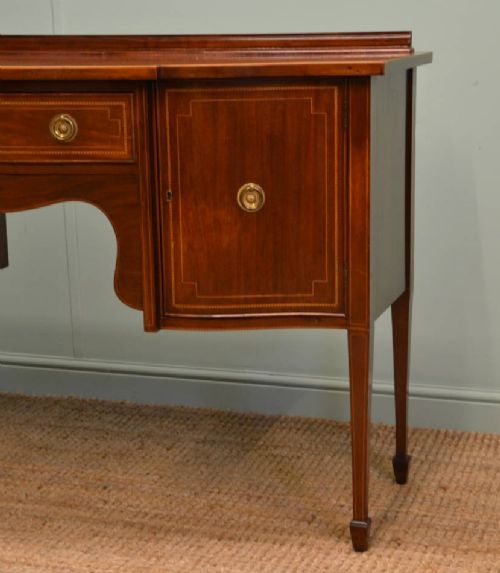 fig 1. Edwardian Mahogany Inlaid Antique Sideboard.