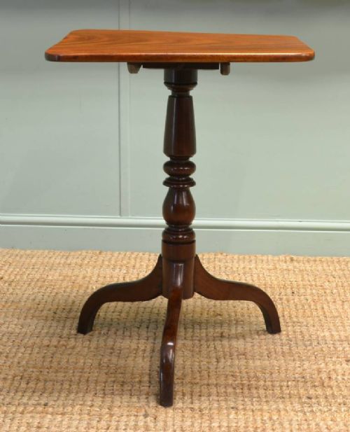 fig 1. Regency Mahogany Antique Occasional Tripod Table.