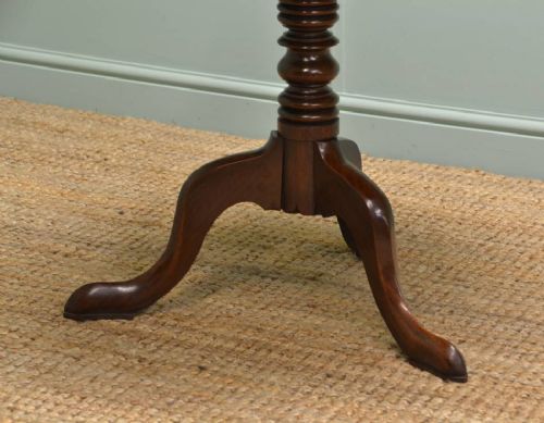 fig 2. Quality, Georgian Mahogany, Antique Circular Tilt Top Occasional Table.