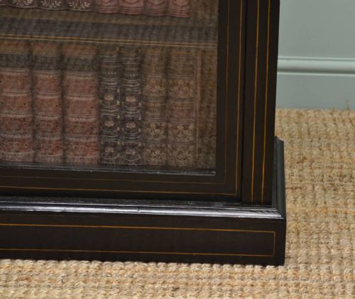fig 1. Ebonised Victorian Antique Display Cabinet.