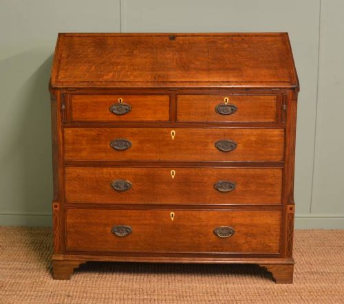 Huge Georgian Oak Antique Clerks Bureau.
