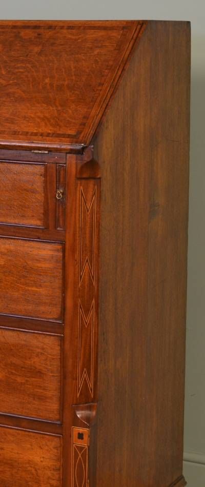fig 2. Huge Georgian Oak Antique Clerks Bureau.