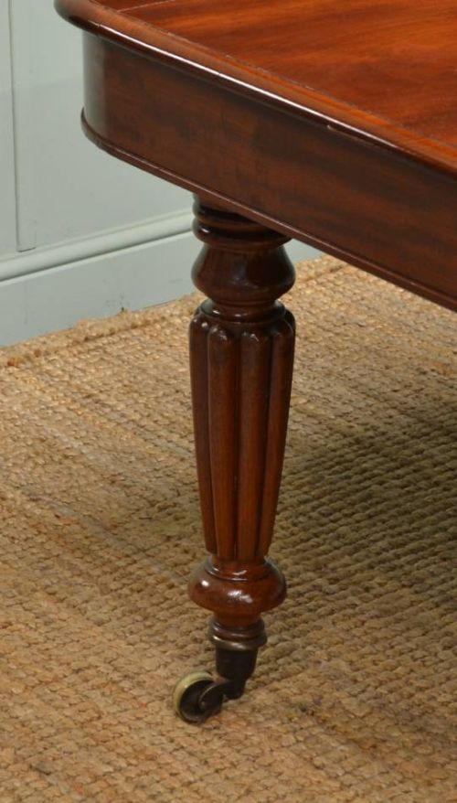 fig 1. Large Regency Mahogany Extending Antique Dining Table.