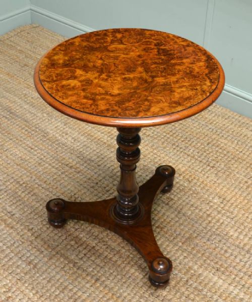 Finest Quality Small Burr Walnut Victorian Occasional Table