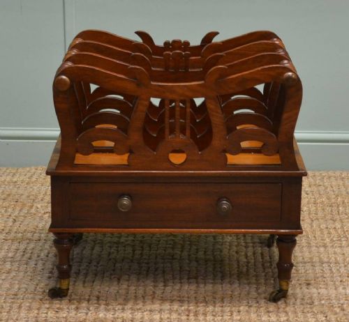 fig 1. Small Regency Mahogany Antique Canterbury
