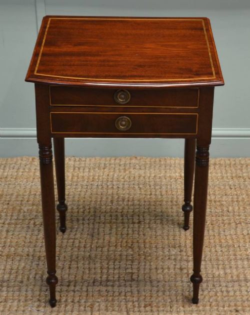 Regency Mahogany Bow Fronted Antique Side Table.