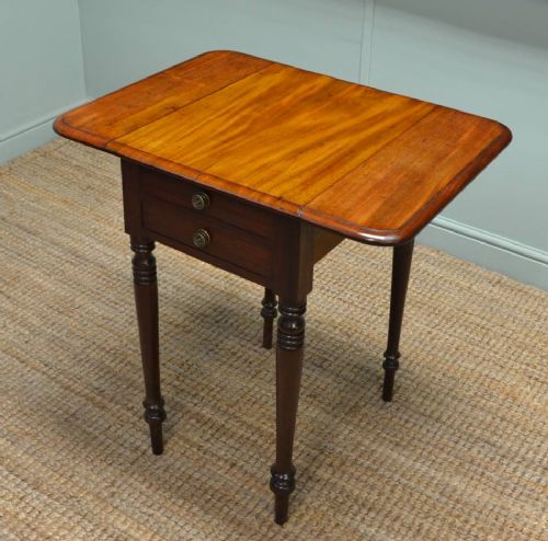Regency Mahogany Antique Baby Pembroke Table / Side Table.