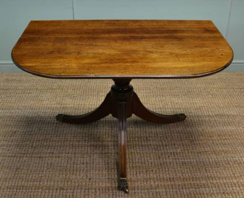 fig 1. Stunning Quality Regency Mahogany Antique 'D' End Dining Table.