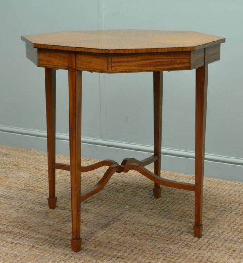 fig 1. Superb Quality Satinwood Antique Victorian Occasional Table.