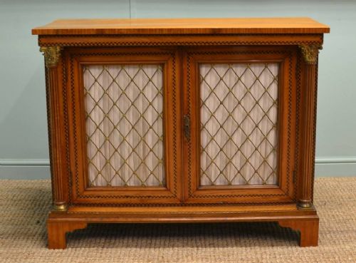 Magnificent Quality Late 19th Century  Satinwood Antique Side Cabinet.