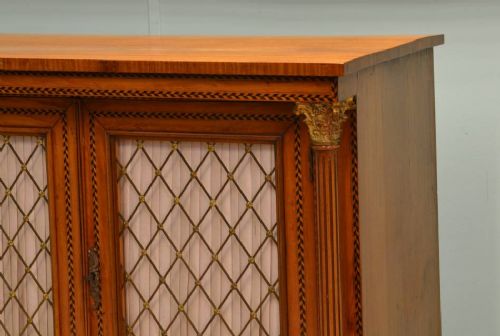 fig 2. Magnificent Quality Late 19th Century Satinwood Antique Side Cabinet.