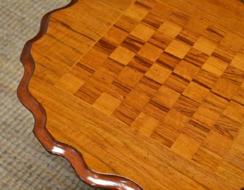 fig 2. Victorian Walnut Chess Top Occasional Antique Table.