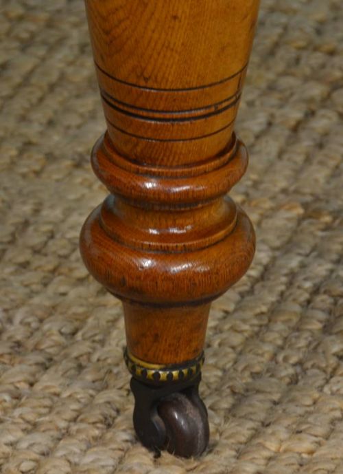 fig 2. Large Golden Oak Victorian Antique Dining Table.