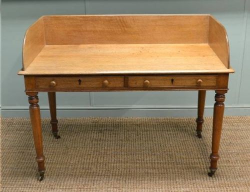 fig 1. Regency Golden Oak Antique Writing Desk