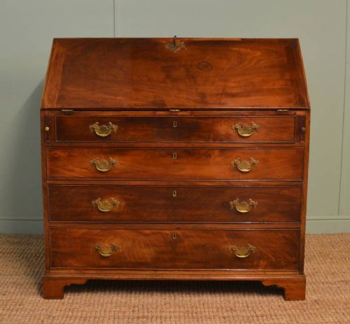 Antique Georgian Mahogany Bureau with Secret Compartments!