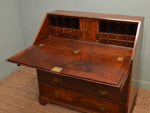fig 2. Antique Georgian Mahogany Bureau with Secret Compartments!