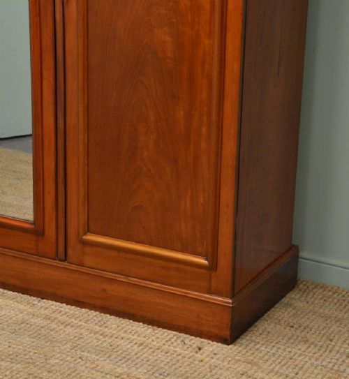 fig 1. Victorian Mahogany Antique Triple Wardrobe.