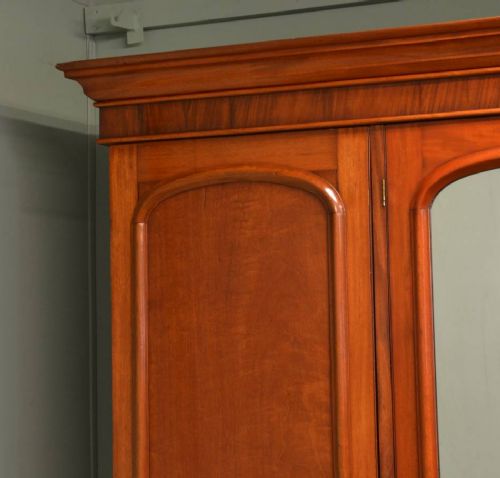 fig 2. Victorian Mahogany Antique Triple Wardrobe.