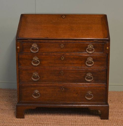 fig 1. Georgian Oak Antique Bureau.