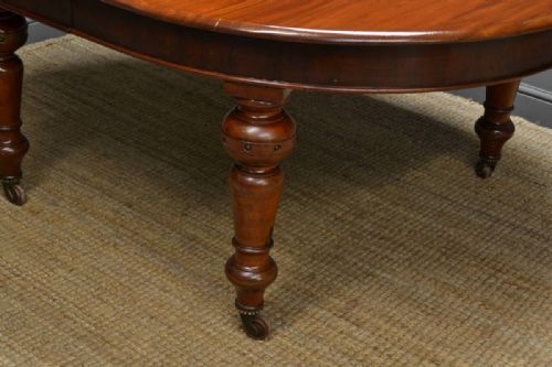 fig 1. Huge, Victorian Mahogany, Extending Antique Dining Table.