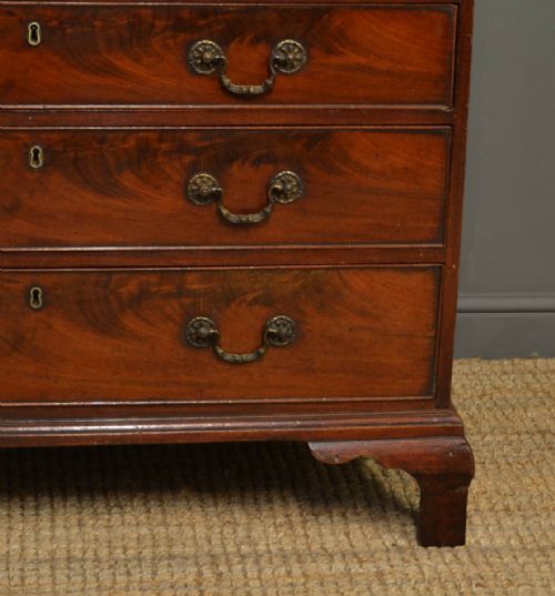 fig 1. George III Mahogany Antique Bureau dated October 5th 1778