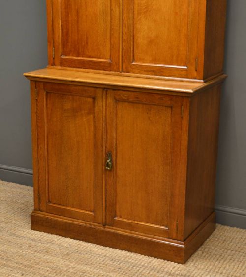 fig 1. Quality Victorian Oak Antique Cupboard.