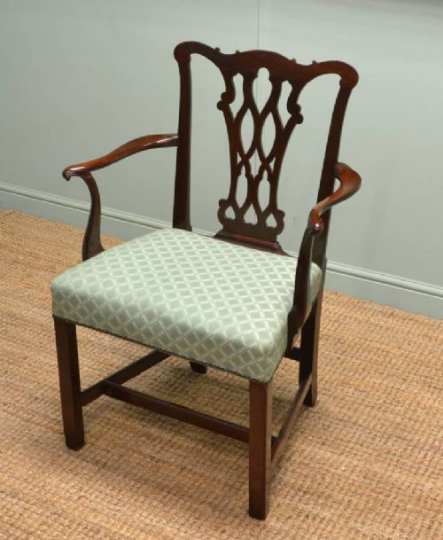 Antique Victorian Mahogany Carver Armchair / Desk Chair.