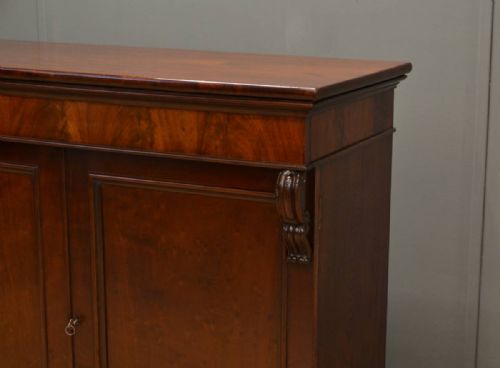 fig 1. Quality, Regency, Rare, Plum Pudding Mahogany, Antique Cupboard.