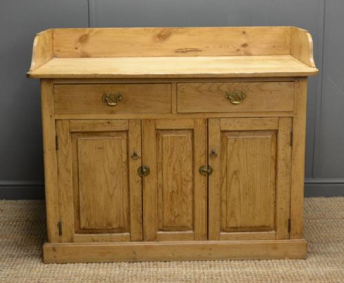 fig 1. Victorian, Rustic Pine, Antique Kitchen Dresser Base.