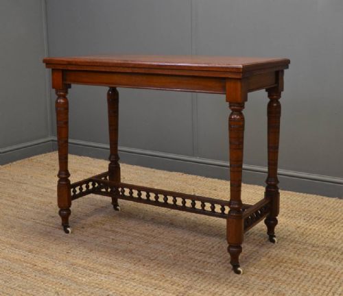 Arts & Crafts Antique Walnut Console Table / Games Table.