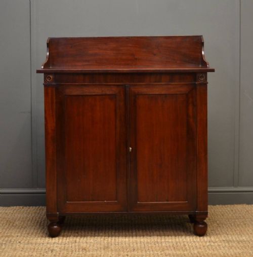 Unusual Small Regency Mahogany Antique Chiffonier / Cupboard.