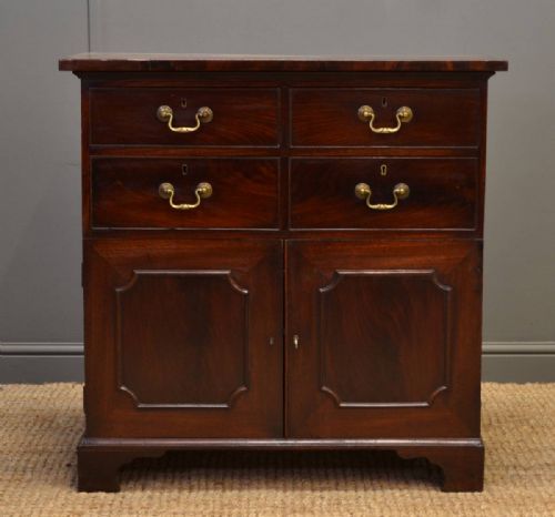 Small Georgian Mahogany Antique Cupboard.