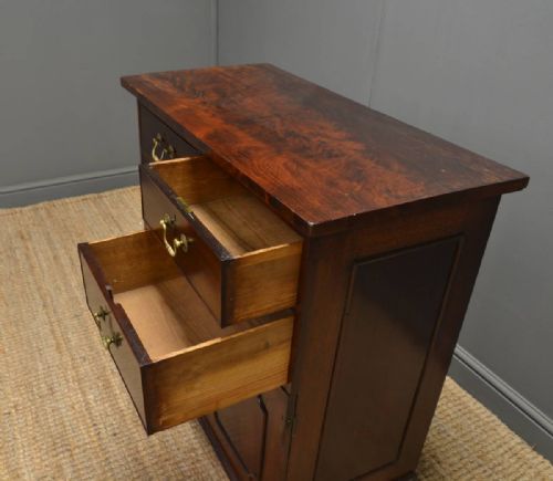 fig 2. Small Georgian Mahogany Antique Cupboard.