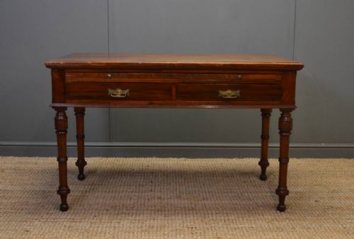 Arts & Crafts Victorian Walnut Antique Writing Table.