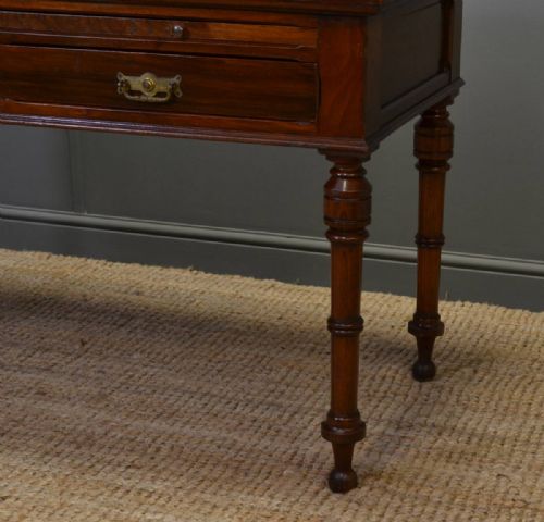 fig 1. Arts & Crafts Victorian Walnut Antique Writing Table.