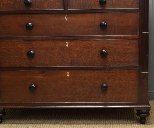 fig 1. Quality Georgian Oak Antique Chest of Drawers.