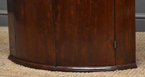 fig 1. Georgian Mahogany Bow Fronted Wall Hanging Antique Corner Cupboard.