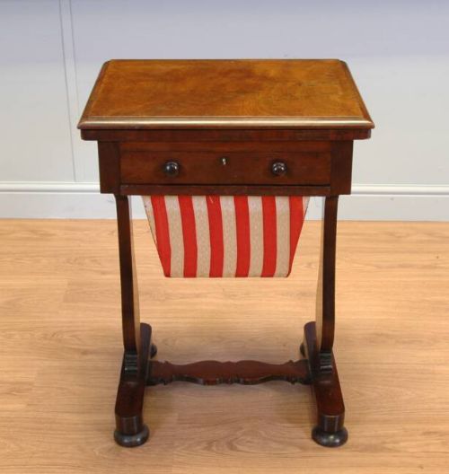 Victorian Mahogany Antique Work Box / Games Table
