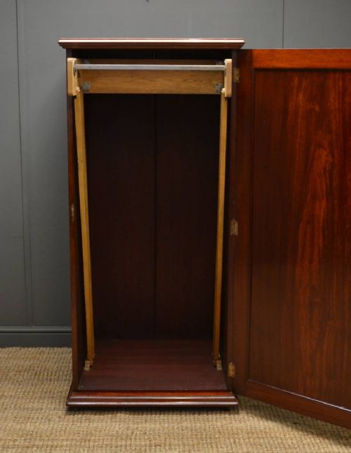 fig 1. Quality Solid Walnut Small Antique Edwardian Wardrobe.