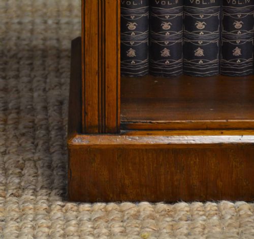 fig 1. Light Walnut Antique Victorian Open Bookcase.