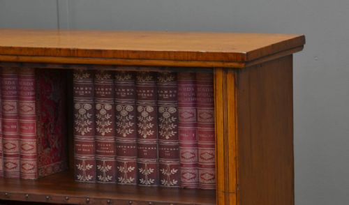 fig 2. Light Walnut Antique Victorian Open Bookcase.