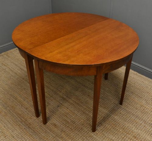 fig 2. Victorian Mahogany 'D' End Extending Dining Table in the Georgian Style.