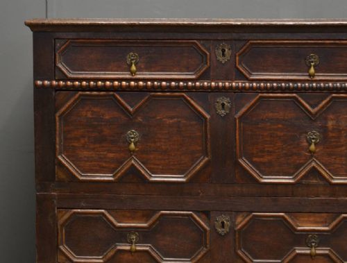 fig 2. Early 18th Century Period Oak Antique Chest.