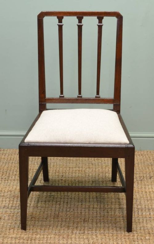 fig 1. Pair of Antique Georgian Mahogany Side Chairs.