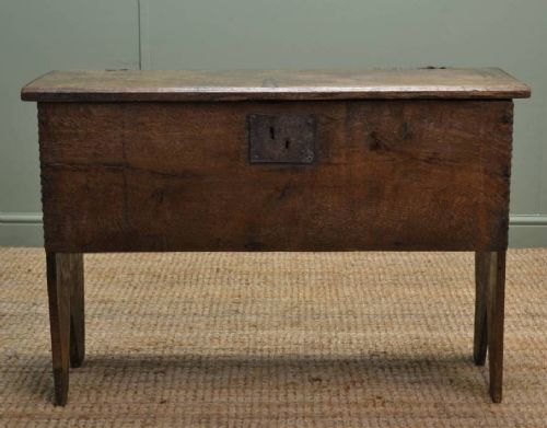 Rare Antique 17th Century Six Plank Oak Coffer.