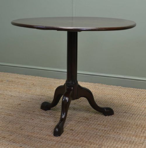 fig 1. Georgian Antique Mahogany Large Circular Occasional Table.
