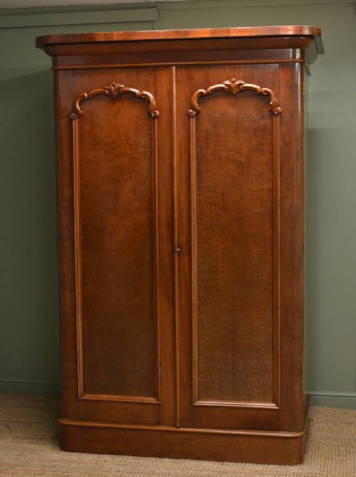 Victorian Mahogany Antique Double Wardrobe.
