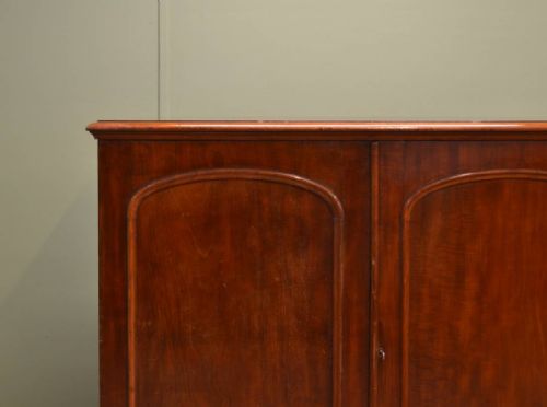 fig 1. Victorian Mahogany Antique Cupboard with Beautiful Fitted Interior.