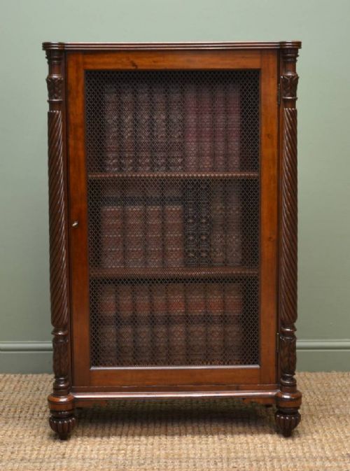 Quality, Unusual, Regency Mahogany Antique Side Cabinet.