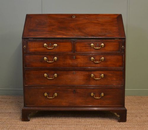 Large Mahogany Georgian Antique Bureau